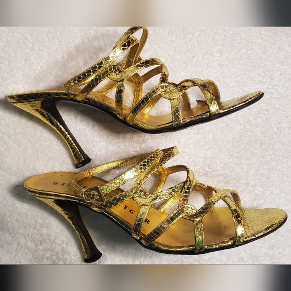 WALTER STEIGER-9 1/2vintageshoes-heels-sandals-snakeskin...